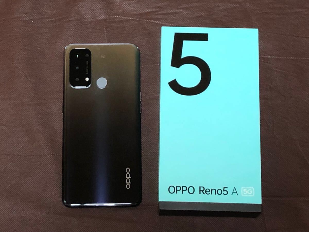 宅配便送料無料 超美品 OPPO Reno5 A シルバーブラック