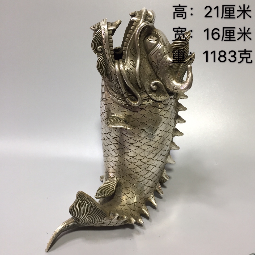 骨董 珍藏 銅製 龍魚炉 置物 超美品 時代物 古賞物 中国古美術 柔らかな質感の 数々の賞を受賞