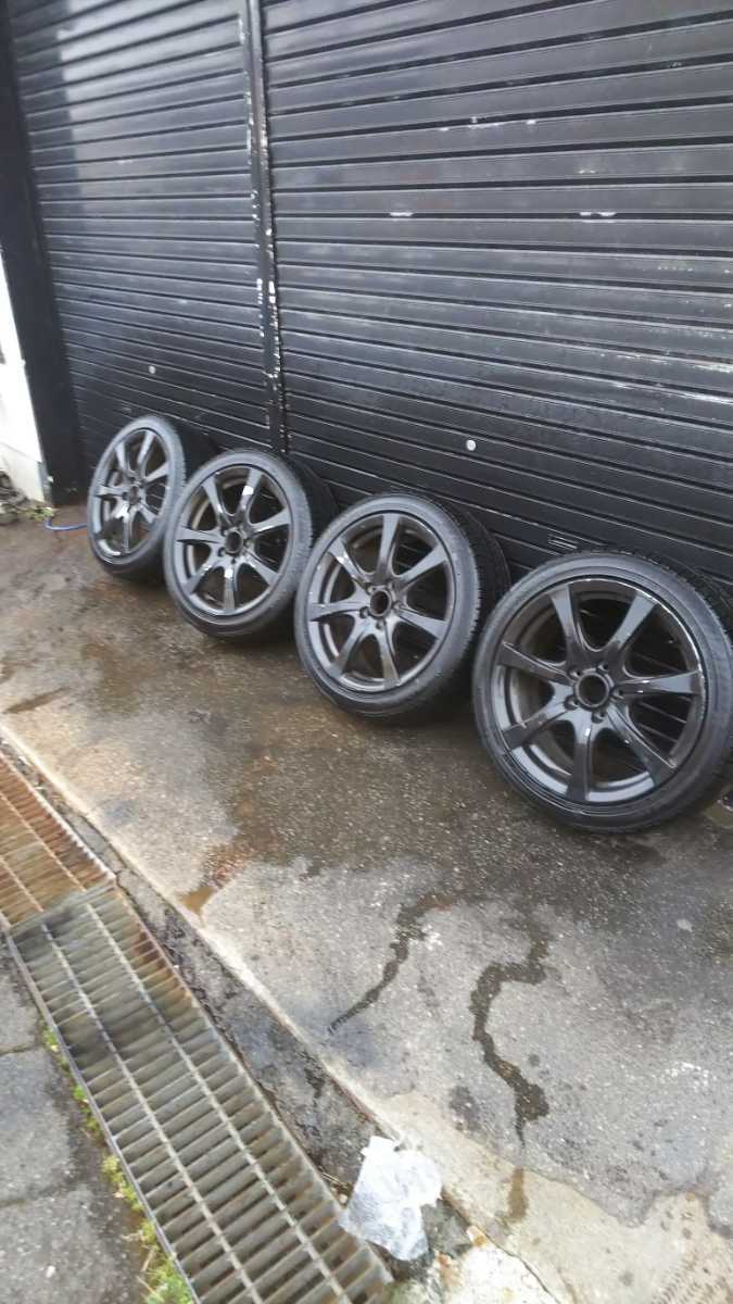 FD2シビックtypeRで使用 ホンダ純正アルミ18インチタイヤ付き ラバー