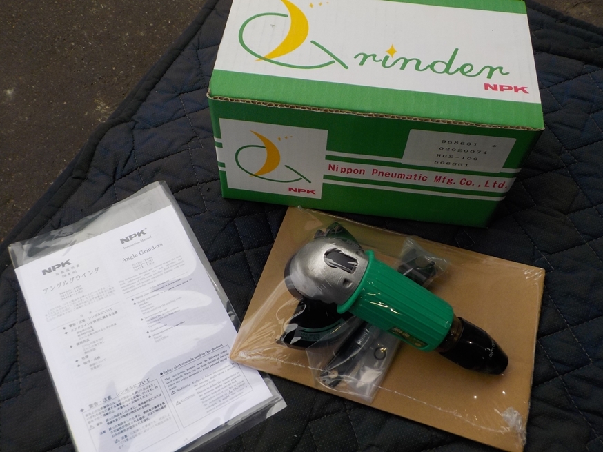 即決税込未使用品NPKエアディスクグラインダーNGS-100 100mm径エア