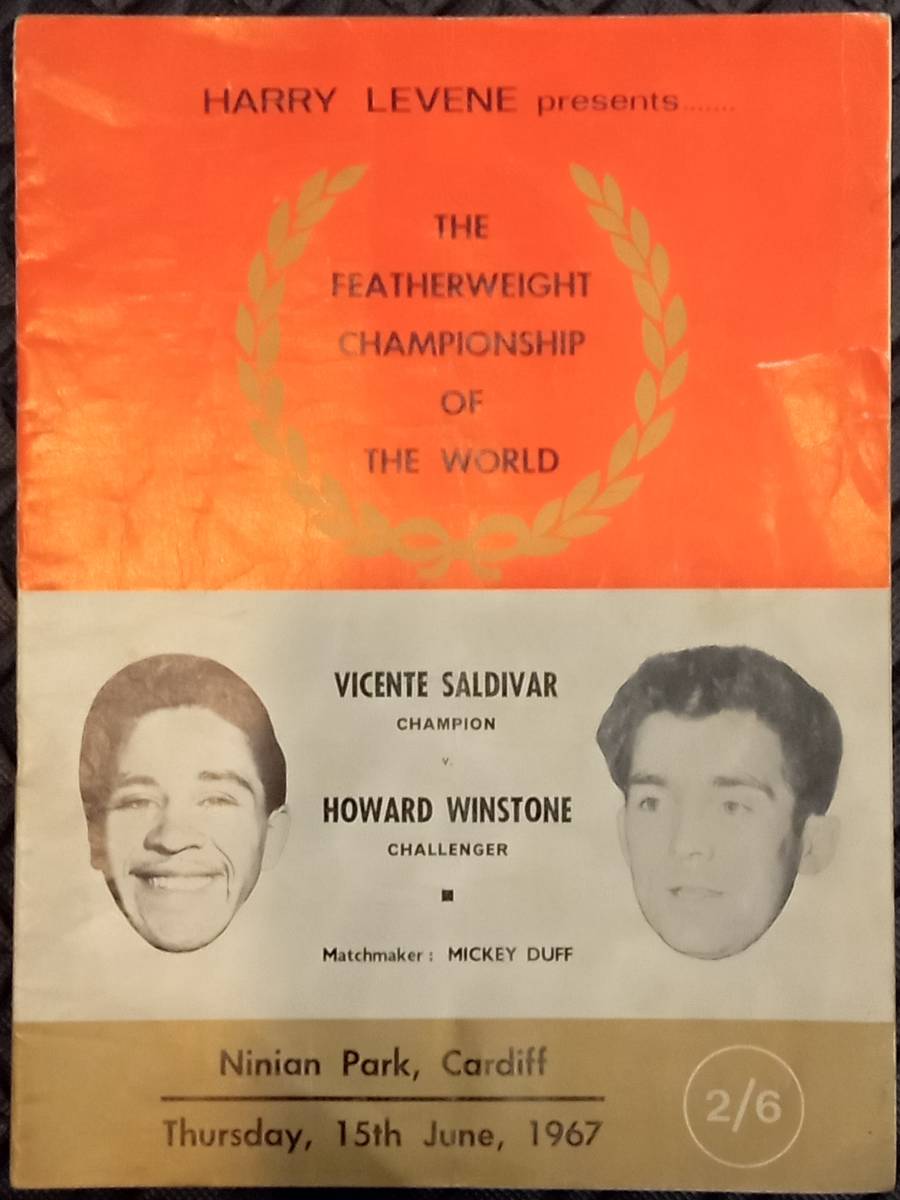 * ultra rare *bisente*sa Rudy bar vs Howard * Winston * no. 2 war * world feather class title Match program *