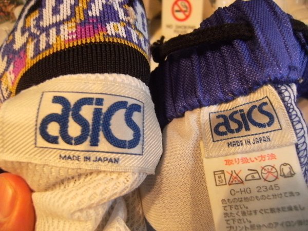  Showa Retro * сделано в Японии 90 годы *asics Asics джерси ветровка верх и низ в комплекте * движение надеты футбол бейсбол наземный тренировка wear 