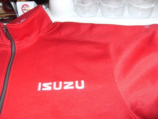 非売品 日本製★asics アシックス 企業物 ISUZU いすゞ いすず自動車 運動部 ジャージ上★旧車 ビッグホーン ジェミニ ピアッツァ サッカー_画像6