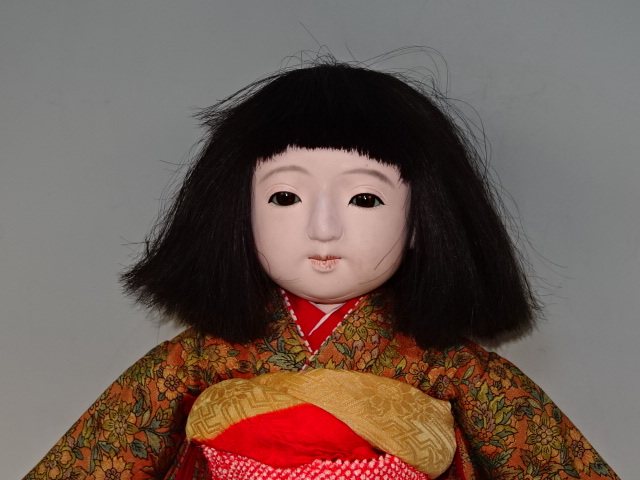 ヤフオク!   古い市松人形 女の子 錦月の銘あり ㎝ 昭和初期