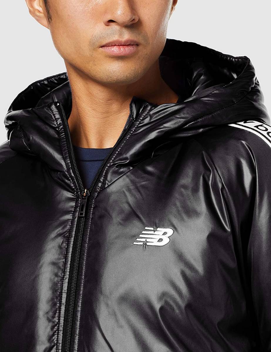 新品送料無料　new balance 　パデッド ハーフコート 　XSサイズ　ブラック　ニューバランス　防寒中綿　ジャケット　ベンチコート