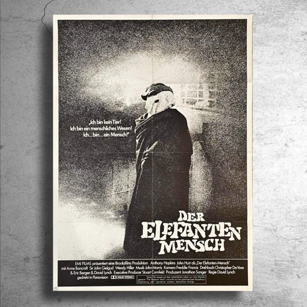 ドイツ限定！デヴィッド・リンチ監督映画『エレファントマン』日本未流通ポスター