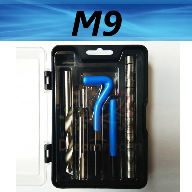高品質【M9 】ブルー/青手軽に簡単 つぶれたネジ穴補修 ネジ山修正キット リペア 安心の製造メーカー品です