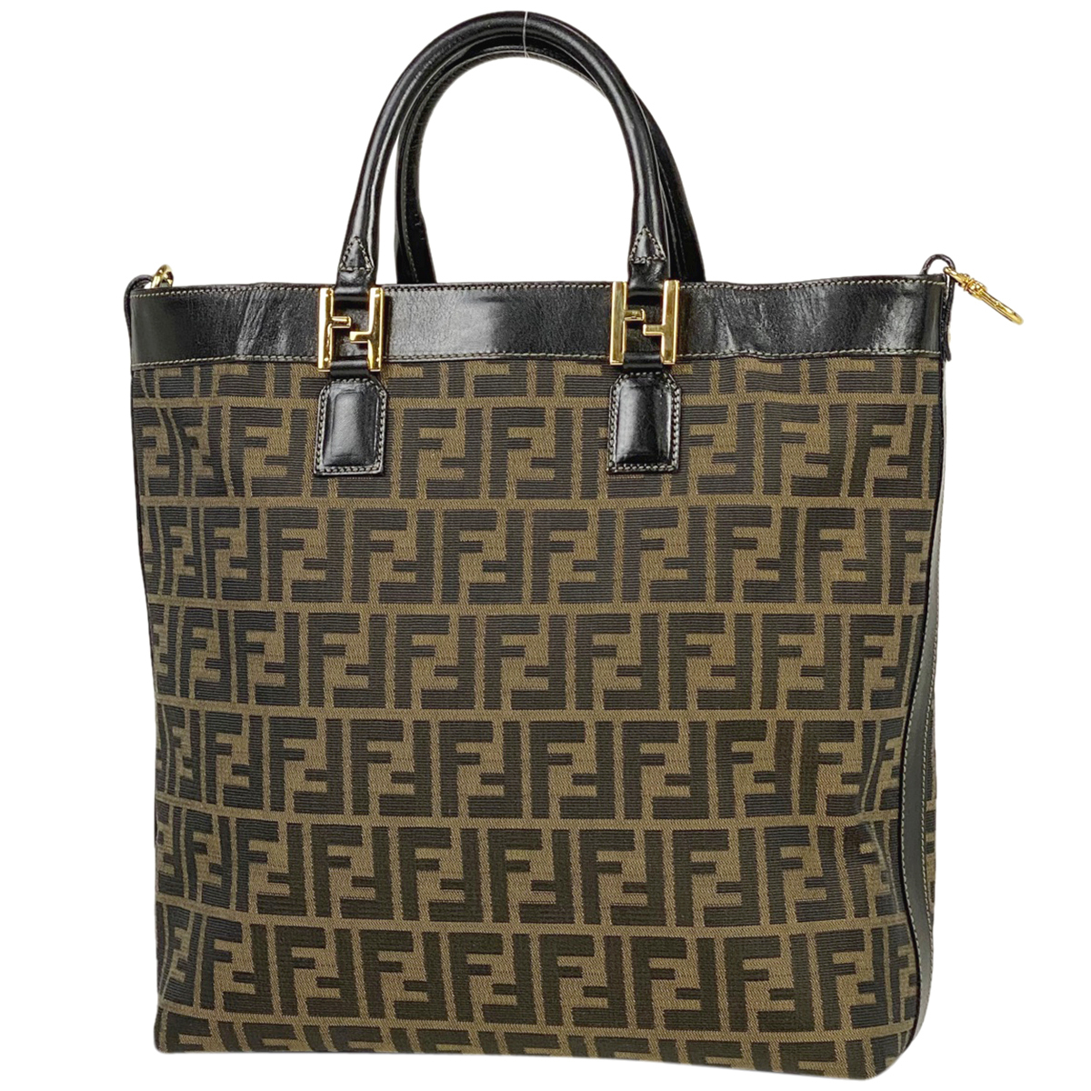FENDI フェンディ ズッカ キャンバス 2way ショルダーバッグ