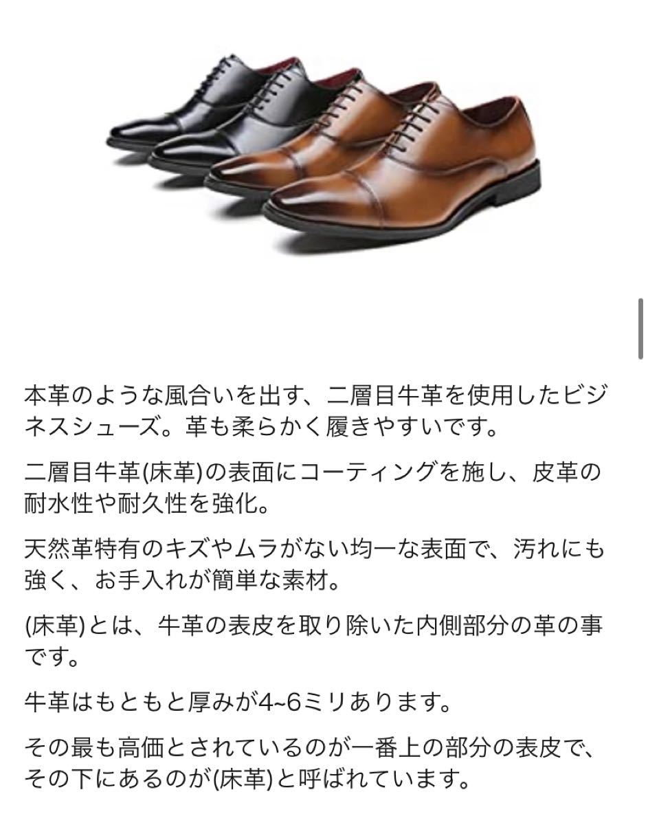  ビジネスシューズ メンズ 本革 革靴 紳士靴 ストレートチップ 内羽根 BG-01（ブラウン）25.5cmのみ