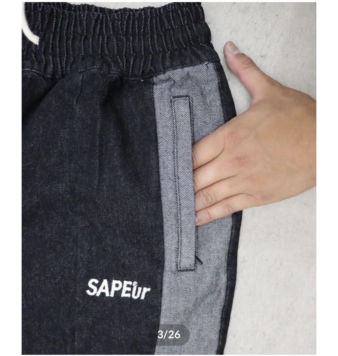 SAPEur サプールDENIM TRACK PANTS ブラック（¥33,000） - www.notunprithivi.com