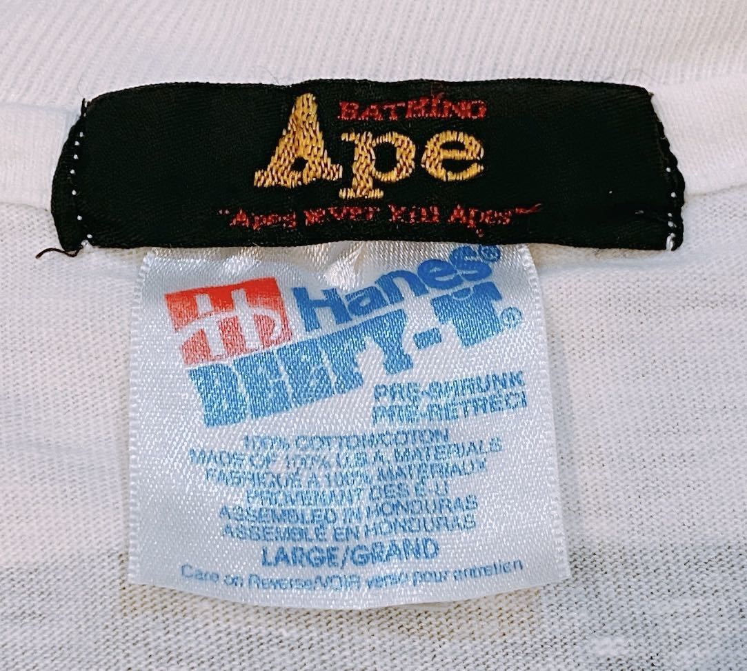 激レア APE 初期 黒タグ】 APE SHALL NEVER KILL APE ロンT 激レア APE 初期 黒タグ】 APE SHALL NEVER KILL APE ロンT