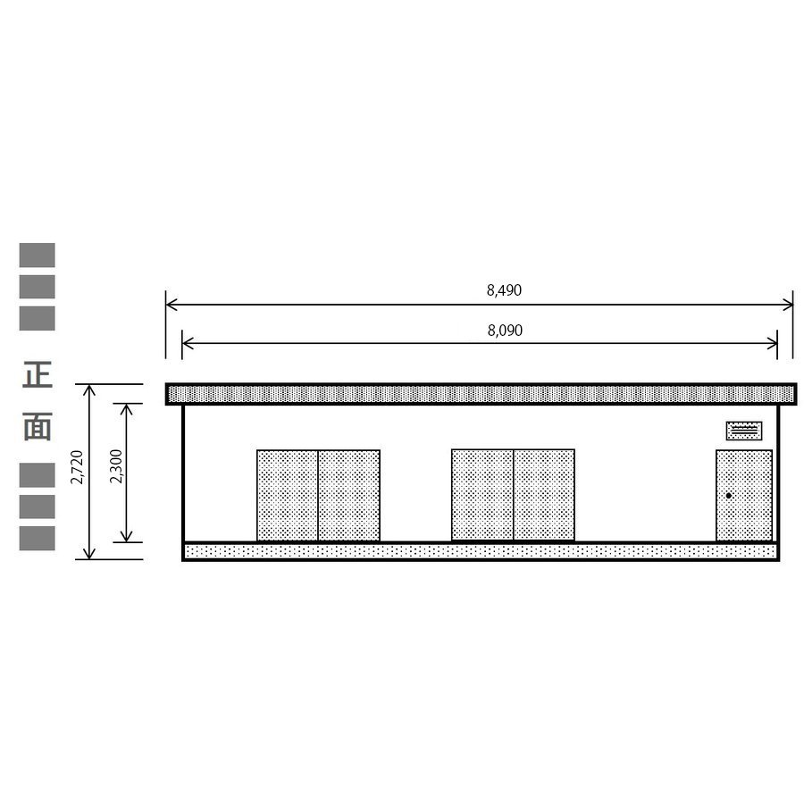 組立式プレハブユニットハウス Aタイプ 18帖/住宅/物置/ログ 組立式プレハブユニットハウス Aタイプ 18帖/住宅/物置/ログ