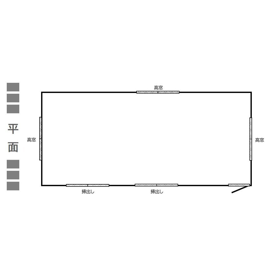 組立式プレハブユニットハウス Aタイプ 18帖/住宅/物置/ログ 組立式プレハブユニットハウス Aタイプ 18帖/住宅/物置/ログ