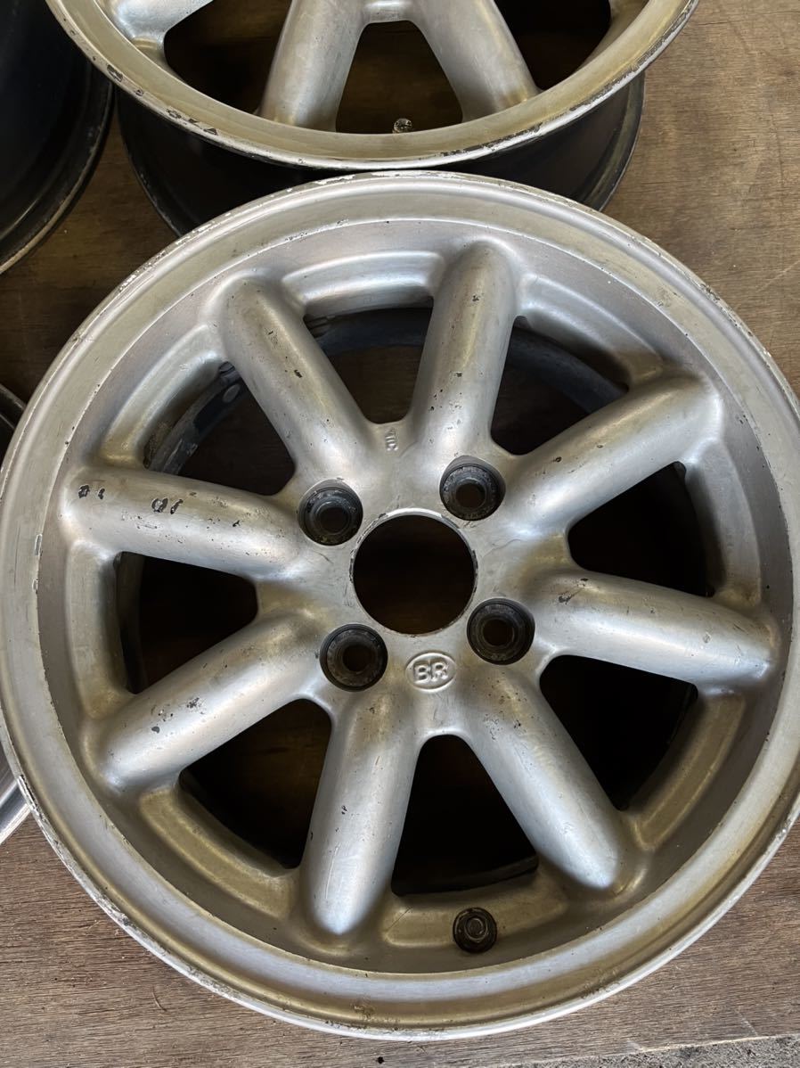 ブラックレーシング 14インチ 6J 4穴 PCD100 オフセット40