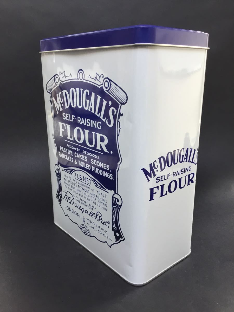 英国・イギリス雑貨◆ 未使用「McDougall’s Self-Raising Flour」小麦粉　薄力粉　缶　ティン　保存容器_画像6