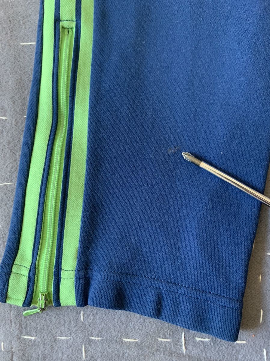 70s 5号 adidas 紺×緑 ビンテージ ジャージパンツ デサント vintage navy green トラックパンツ アディダス_画像5