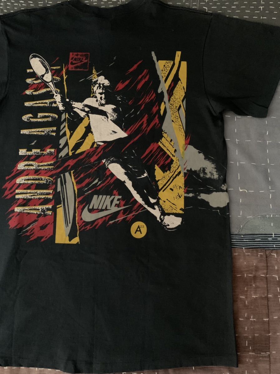 90s L NIKE ANDRE AGASSI ビンテージ Tシャツ アガシ テニス vintage アメリカ製 USA製 ナイキ