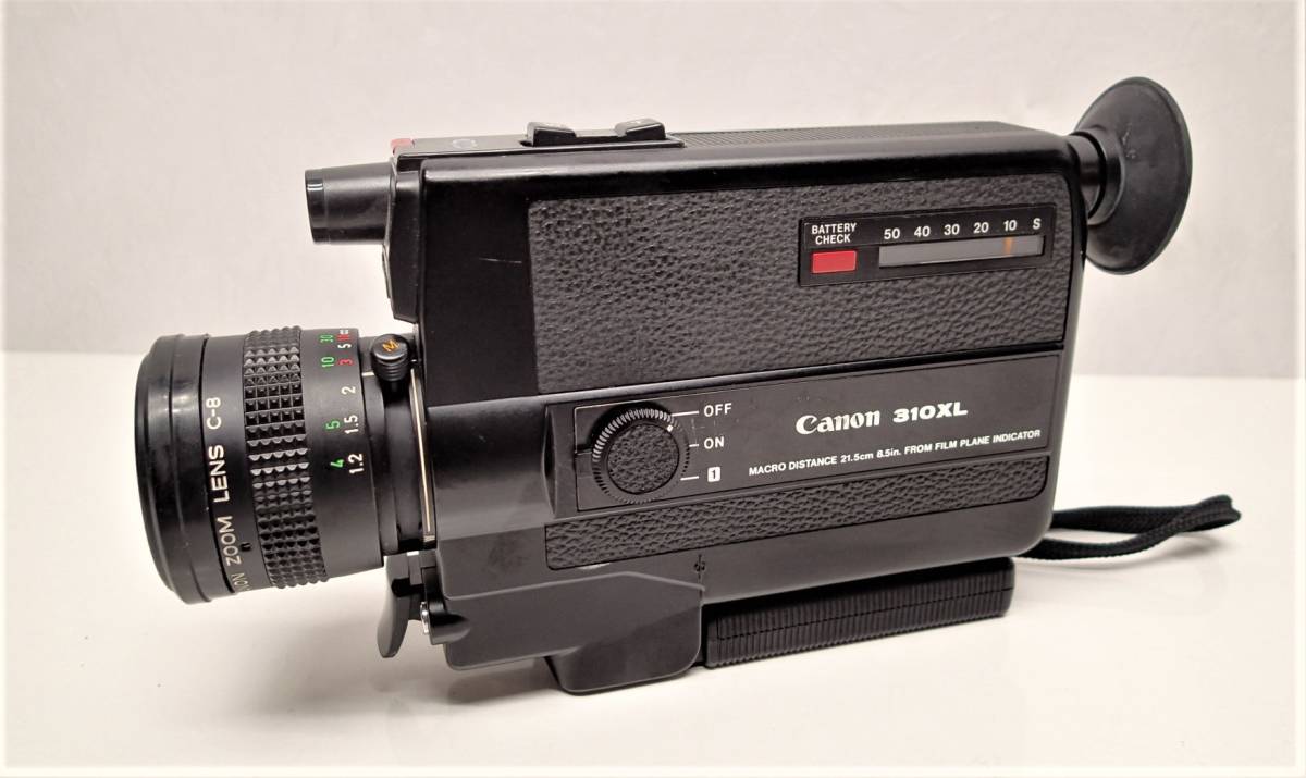 J542A キャノン Canon 8mm フィルム ビデオ カメラ 310XL ZOOM LENS C-8　通電OK　希少 レトロ 現状品 詳しい動作未確認の為ジャンク品_画像1