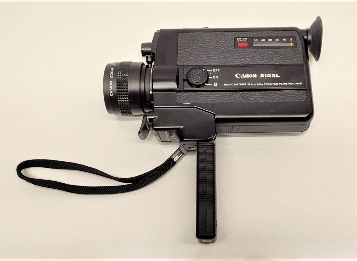 J542A キャノン Canon 8mm フィルム ビデオ カメラ 310XL ZOOM LENS C-8　通電OK　希少 レトロ 現状品 詳しい動作未確認の為ジャンク品_画像3
