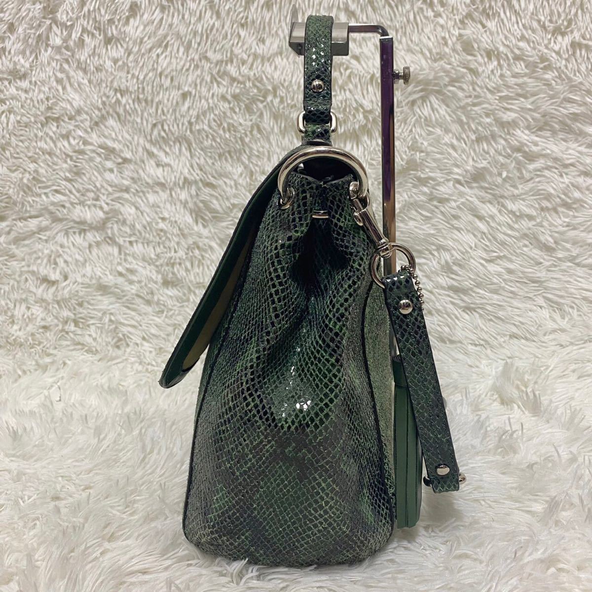 COACH コーチ 2way ショルダー ハンドバック ターンロック バック