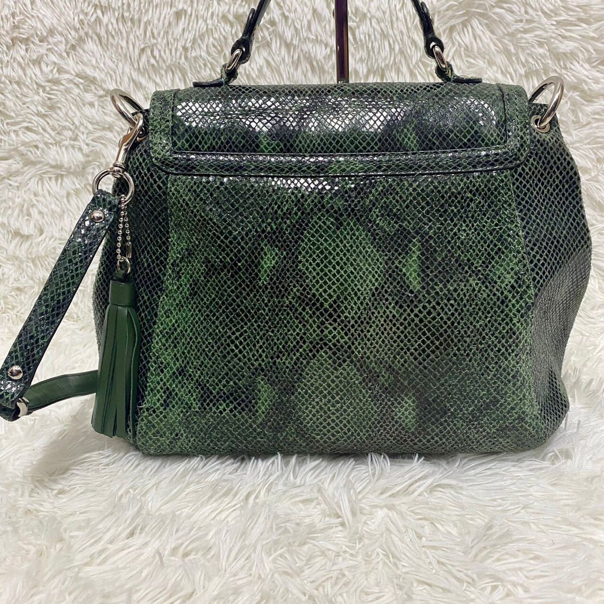 COACH コーチ 2way ショルダー ハンドバック ターンロック バック