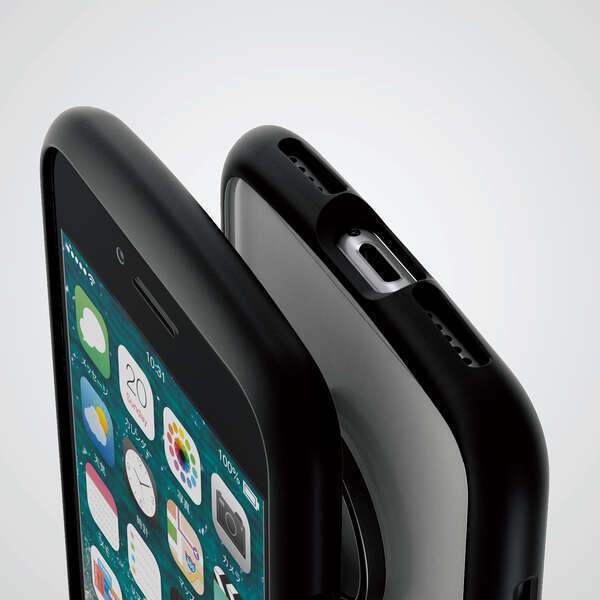 iPhone SE 第3/2世代/8/7対応ハイブリッドケース TOUGH SLIM LITE ケース背面に機器本体の落下を防止するリング付: PM-A22STSLFCRBK_画像2
