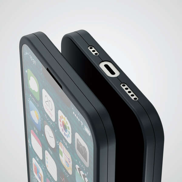 iPhone 13 Pro用360度保護 ハイブリッドケース 薄型タイプ 前面の強化ガラスと背面、側面のPET素材で端末を360度全面保護: PM-A21CHV360UBK_画像2