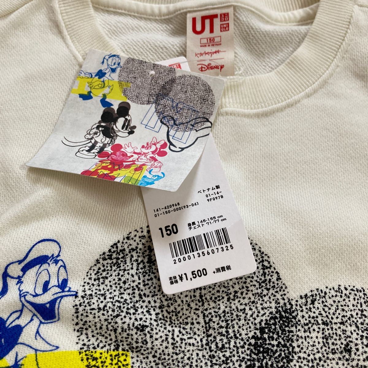 新品 ユニクロ ヒートテック ディズニー ミッキー 140サイズ クルー