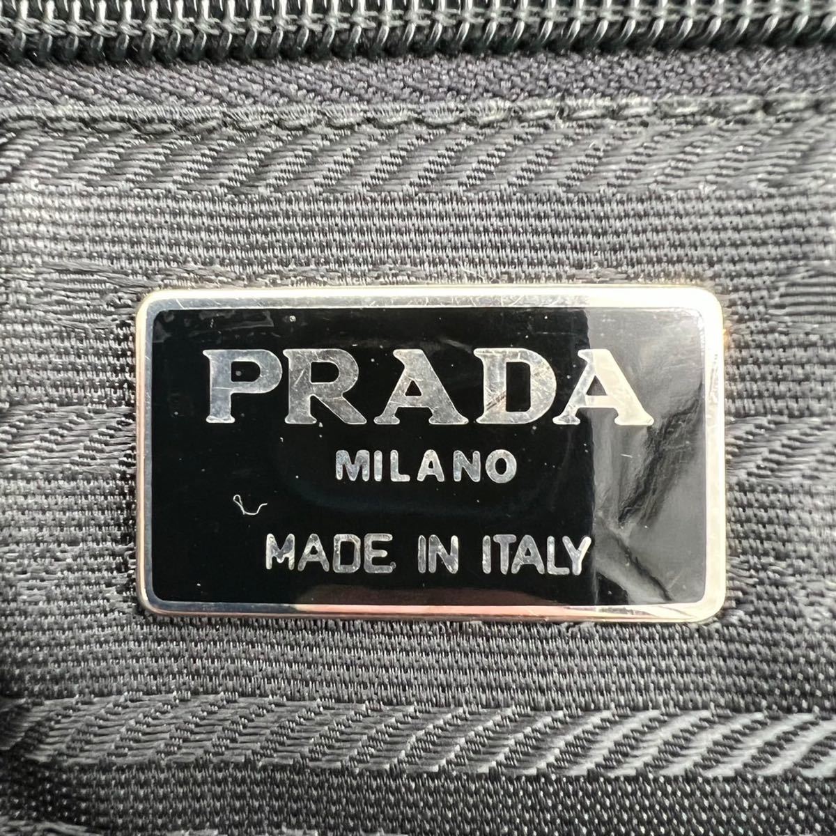 1円【新品同様】PRADA プラダ メンズ トートバッグ A4収納 ビジネスバッグ ワンショルダー 肩掛け ロゴ型押し ラムレザー ブラック 正規品_画像10