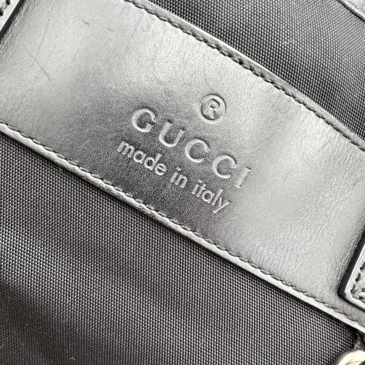 1円【美品・最高級】GUCCI グッチ ウェブ シェリーライン メンズ 大容量 トートバッグ ビジネスバッグ A4収納 通勤 キャンバスレザー_画像2