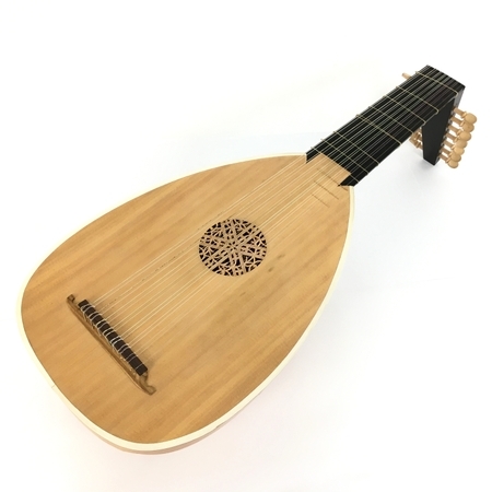 Ecole Lute Akihiko Yamashita 1999 No.177 リュート 弦楽器 古 Ecole Lute Akihiko Yamashita 1999 No.177 リュート 弦楽器 古