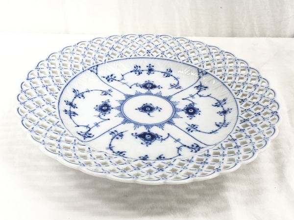 ROYAL COPENHAGEN 1098 ブルーブルーテッド フルレース オープンワーク
