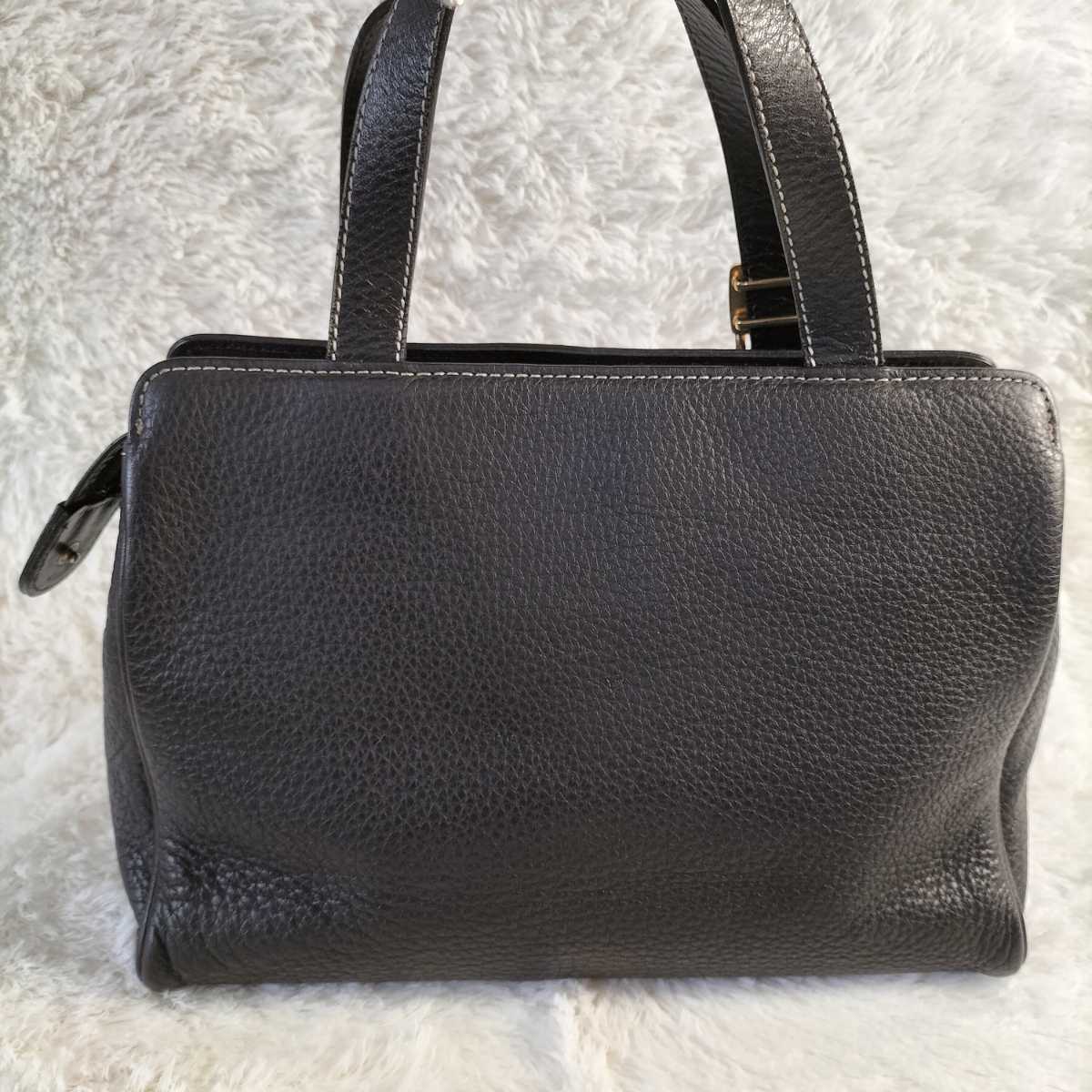 美品 BURBERRY burberry バーバリー レザー 黒 ブラック 本革 ノバ