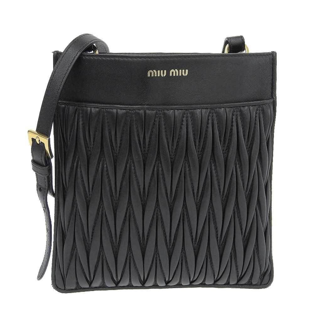 超美品 ミュウミュウ MIUMIU 2019年商品 マテラッセ レザー ポシェット