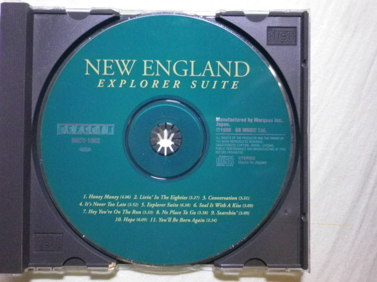 『New England/Explorer Suite(1980)』(1998年発売,MICY-1062,2nd,廃盤,国内盤帯付,歌詞対訳付,Honey Money,Hope)_画像3