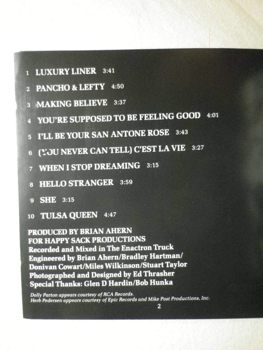 『Emmylou Harris/Luxury Liner(1977)』(WARNER BROS. 7599-27338-2,ドイツ盤,歌詞付,C'est La Vie,Making Believe)_画像4