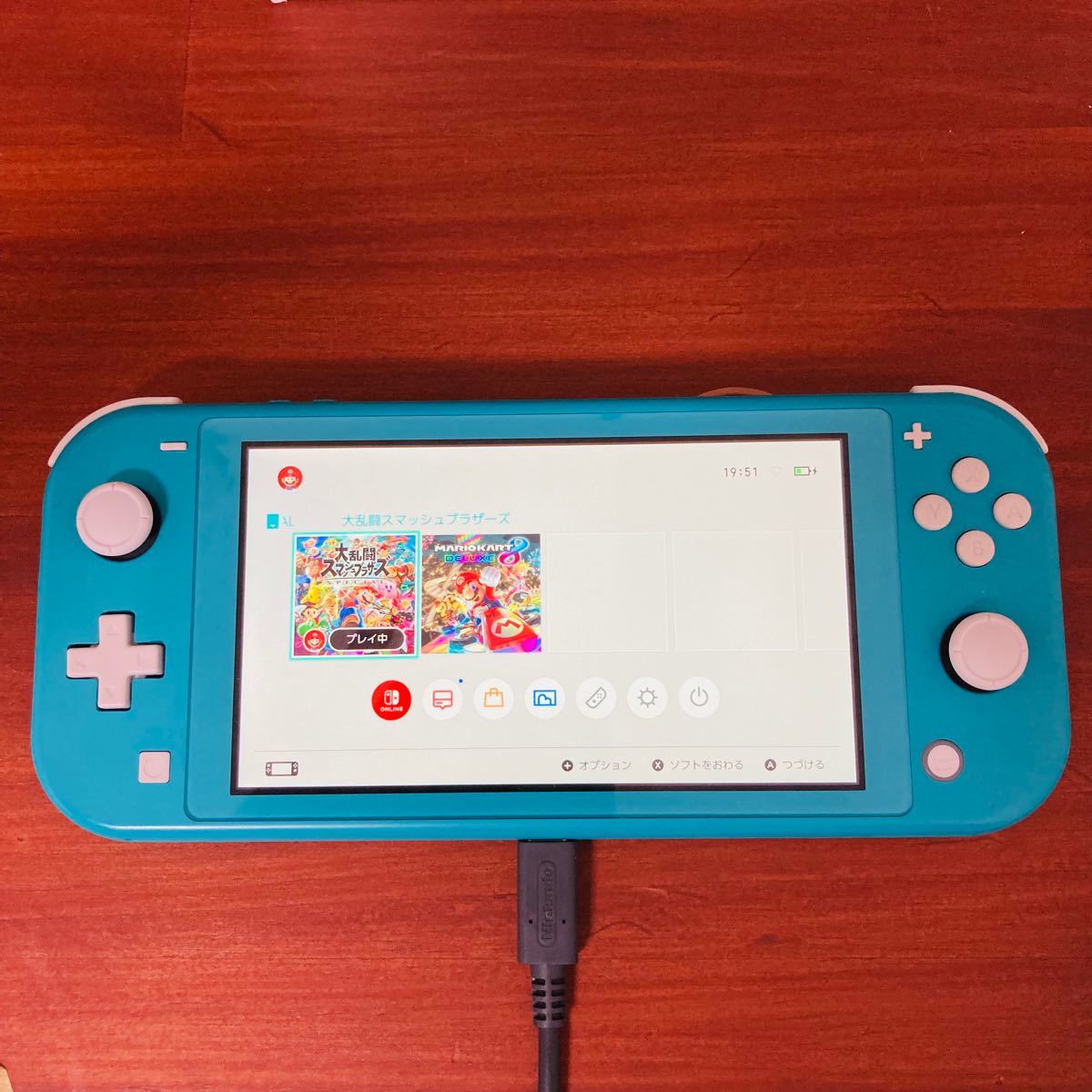 任天堂　スイッチライト　本体セット　箱あり　動作確認済み　Nintendo switch lite ターコイズブルー