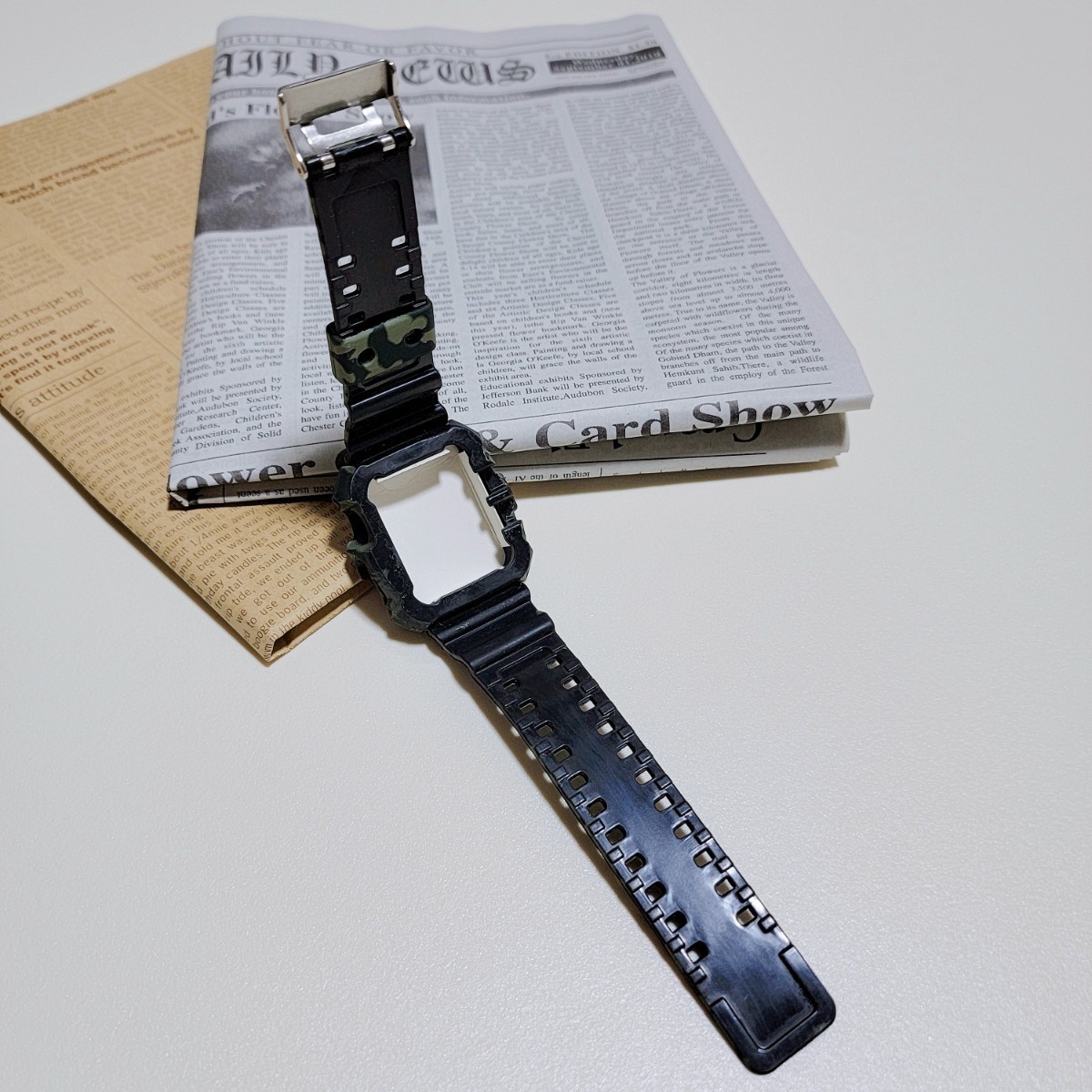 Apple Watch ベルト　38/40/41mm　緑迷彩　バンド