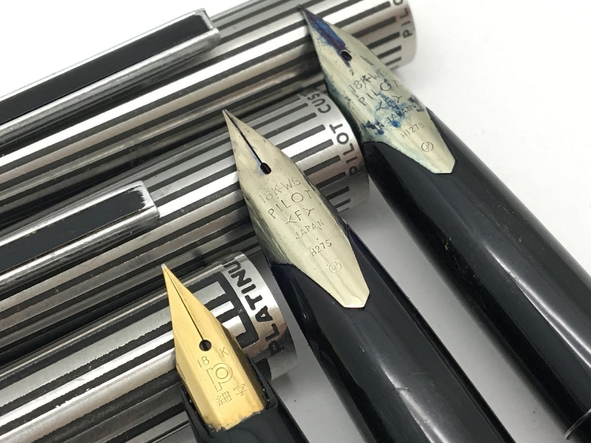 PILOT 万年筆 ペン先18K-WG / PLATINUM ペン先18K シルバー×ブラック 3