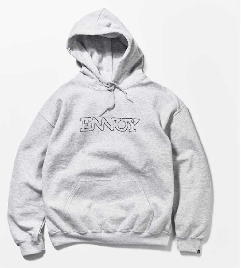 ENNOY エンノイ Electric Logo Hoodie by Ken kagami (ASHGRAY×NAVY)XL