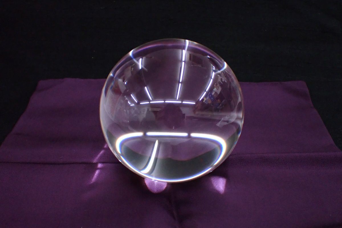 △【鑑定書付き】天然クォーツ 本水晶玉(重量1565.4g/直径104.1mm