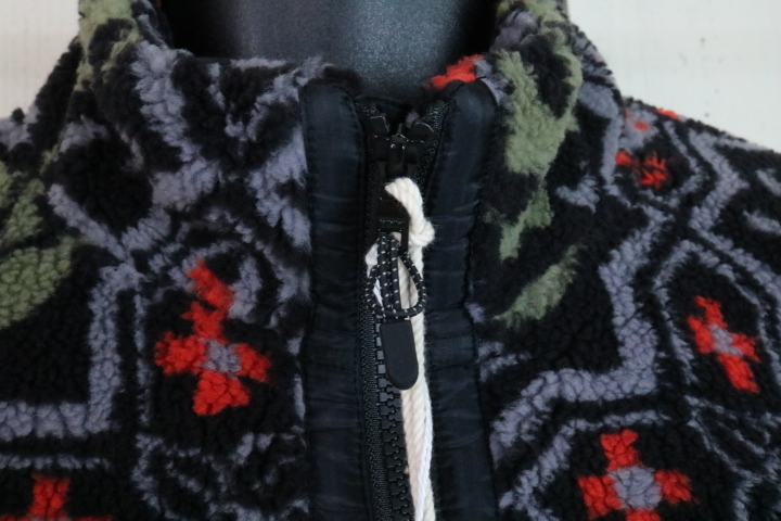 21AW【新品】☆CALEE　キャリー：ジャカード　ボアジャケット　フリース　XL　CL-21AW056/Jacquard pile boa jacket _画像3