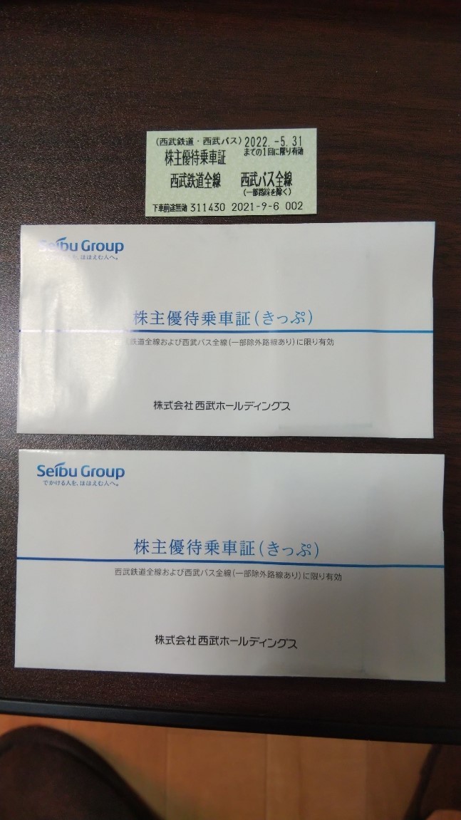 特定記録郵便 西武鉄道 株主優待乗車証20枚 期限2022.5.31(優待券 