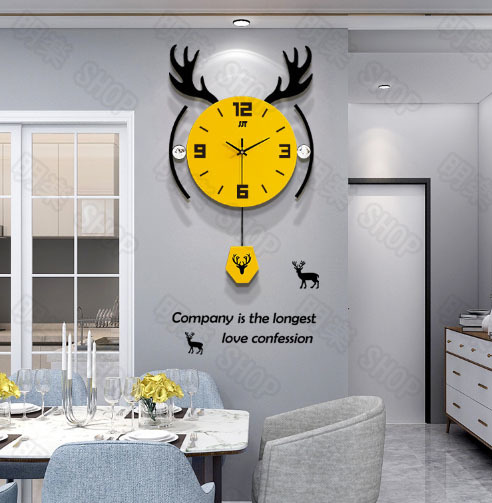 2015 -馴鹿 ヨーロッパ風 壁掛け時計 デザイン インテリア 壁飾り おしゃれ_画像1