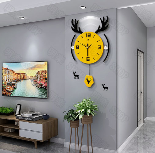2015 -馴鹿 ヨーロッパ風 壁掛け時計 デザイン インテリア 壁飾り おしゃれ_画像2