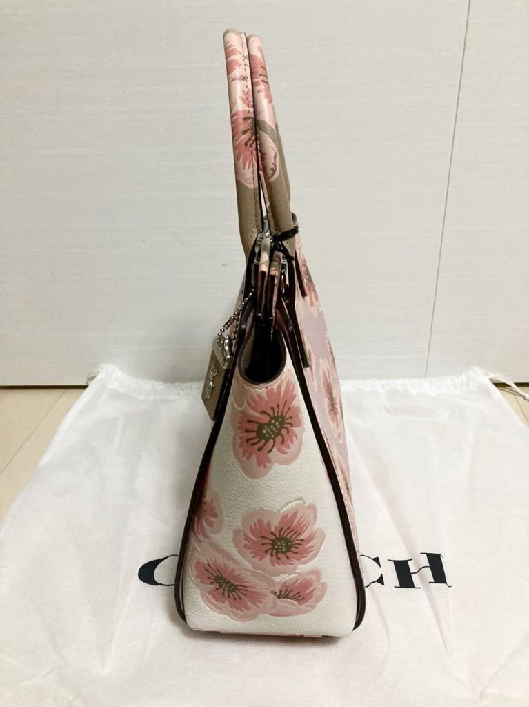 希少 限定品 新品 未使用 COACH コーチ トループ トート ウィズ サクラ