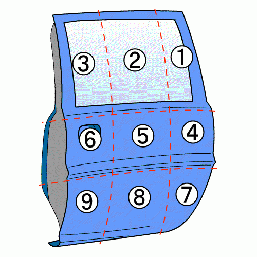 タウンエース ABF-S402M 右RドアASSY 67003-BZ230_画像6