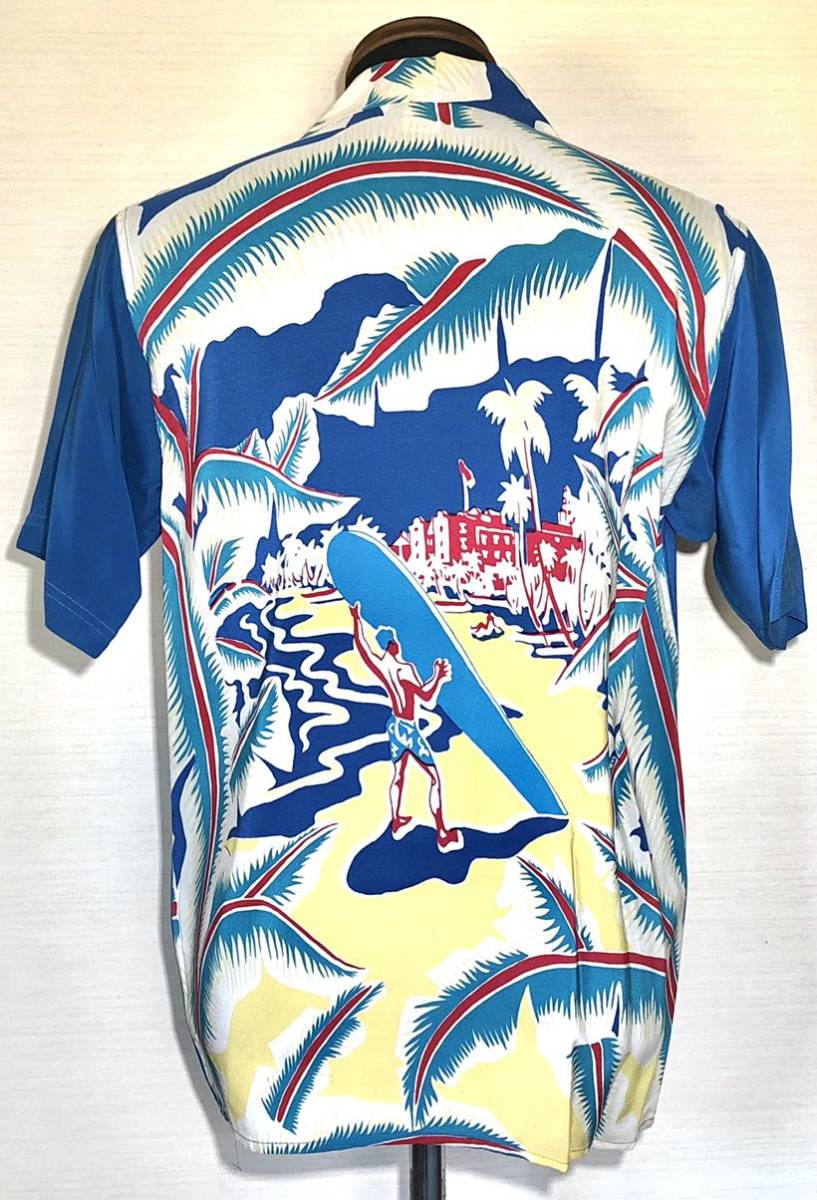 激レア ヴィンテージアロハ AVANTI SUN SURF サンサーフ 洋柄 “バック