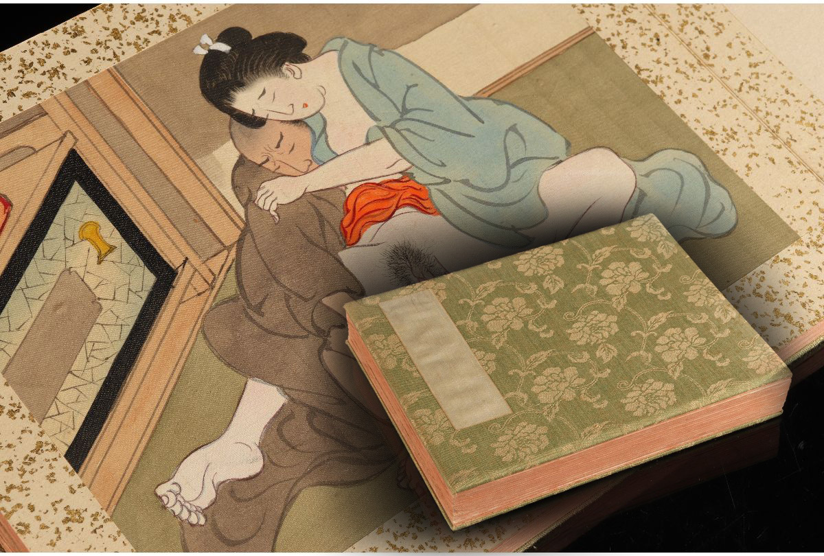 春画帖 絹本肉筆 十二画 枕絵 ○ 艶画 ワ印 秘画 2209009|絵画 春画帖 絹本肉筆 十二画 枕絵 ○ 艶画 ワ印 秘画 2209009|絵画