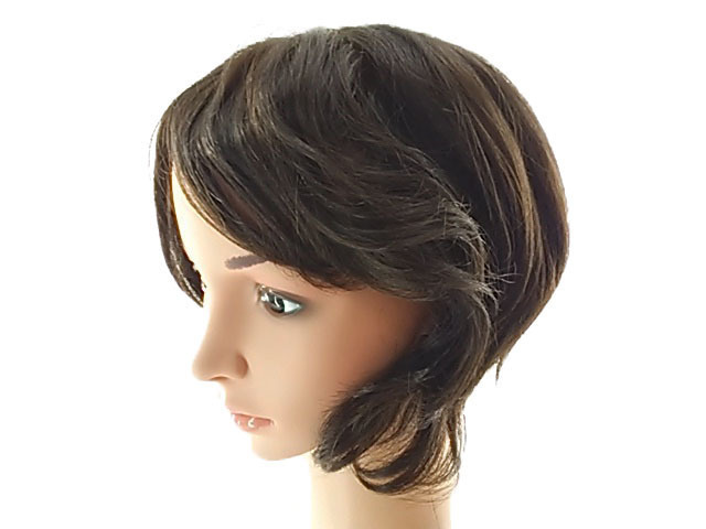  full wig dividing eyes free person wool 100% worker hand .. Short strut nature color 